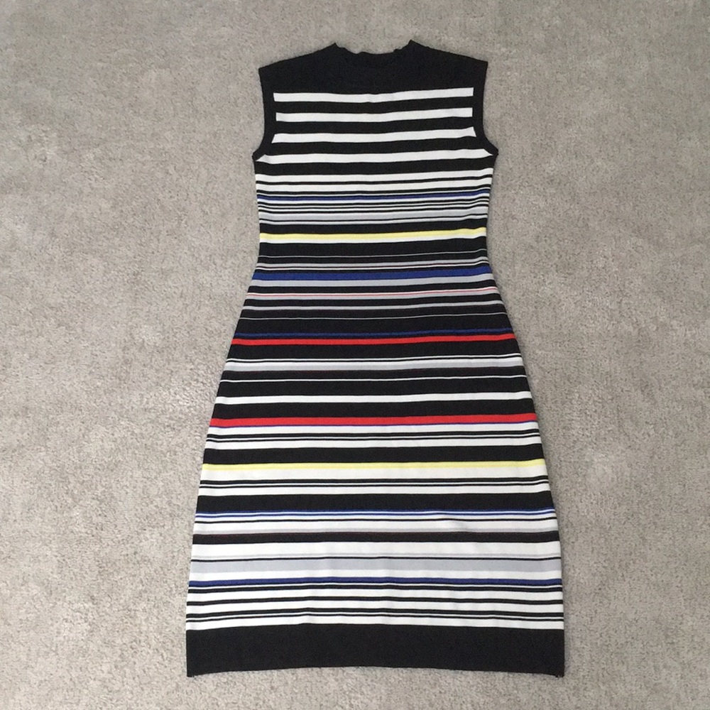 Halogen Striped Midi Dress